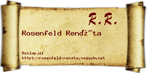 Rosenfeld Renáta névjegykártya