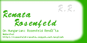 renata rosenfeld business card